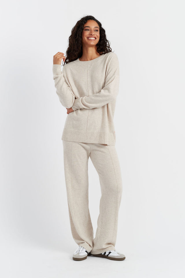 Chinti And Parker Light-Oatmeal Wool-Cashmere Slouchy Sweater