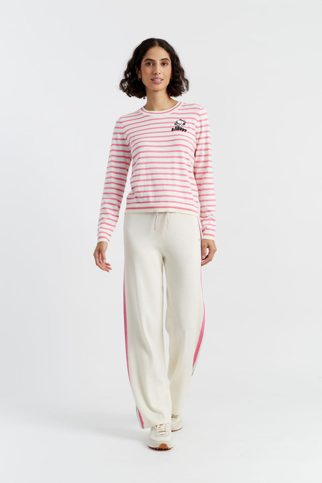 Chinti And Parker Pink Cotton Peanuts Racquet Club Sweater