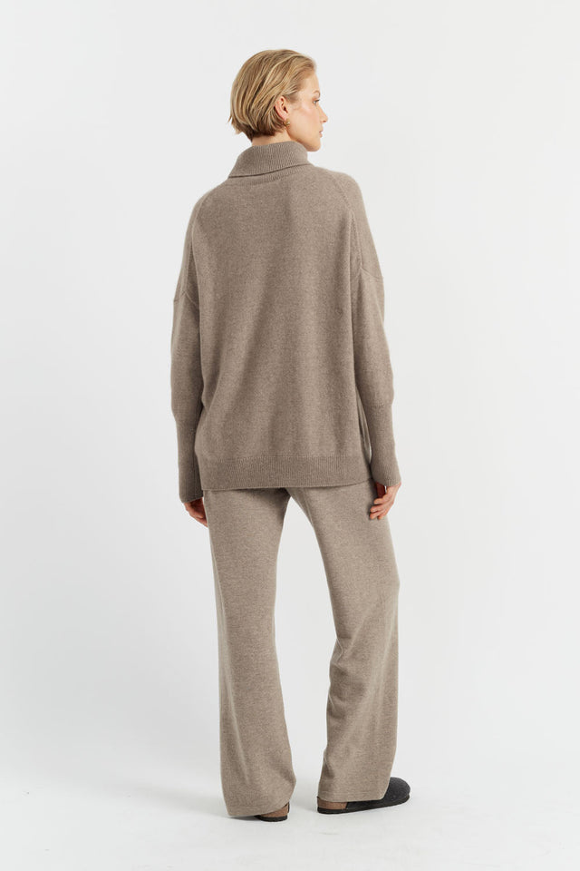 Chinti And Parker Soft-Truffle Pure Cashmere Rollneck Sweater