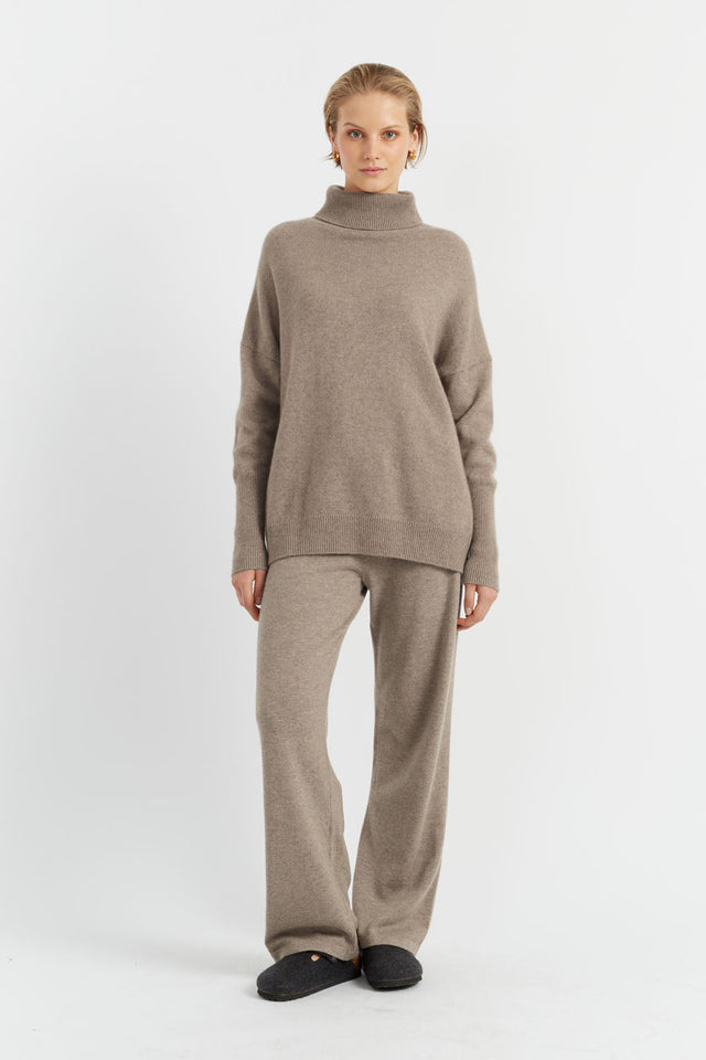 Chinti And Parker Soft-Truffle Pure Cashmere Rollneck Sweater