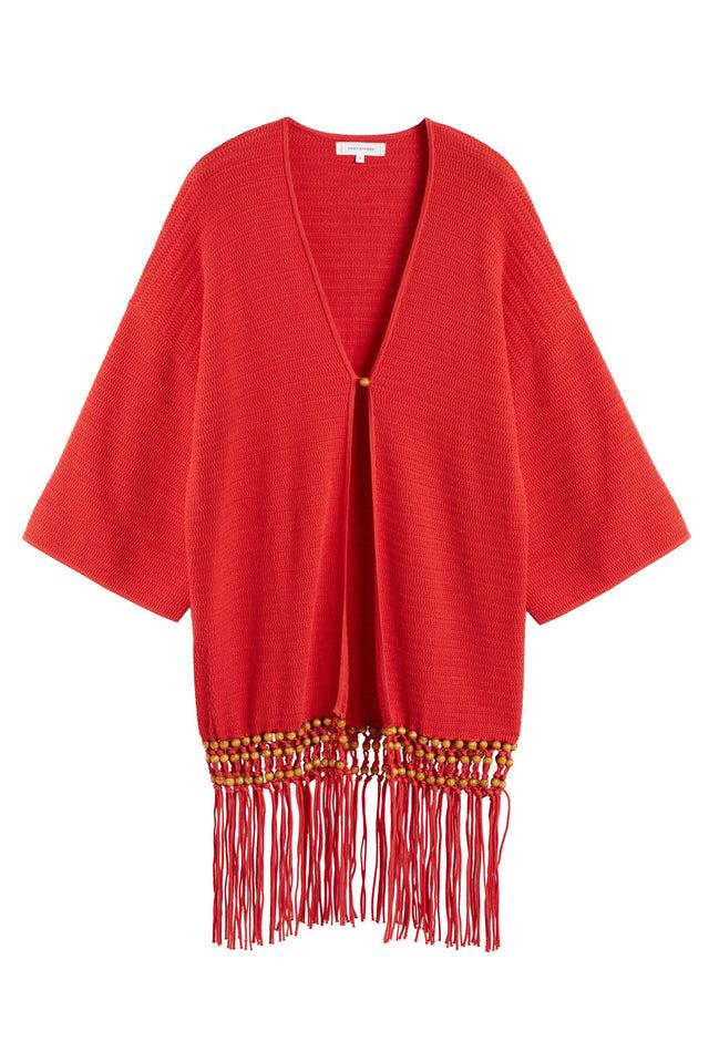 Chinti And Parker Terracotta Laura Whitmore Beaded Kaftan