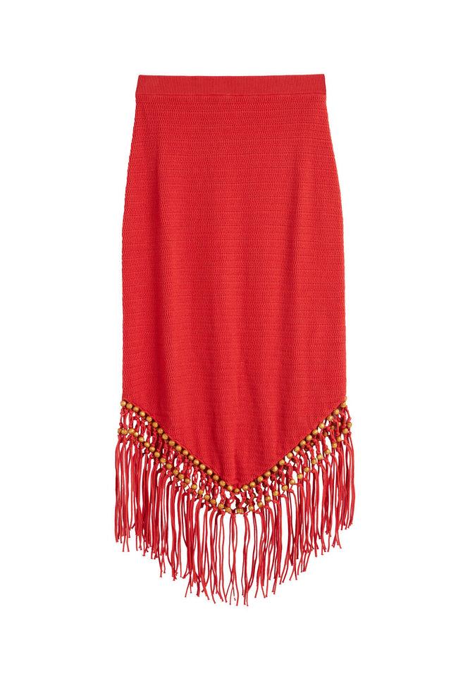 Chinti And Parker Terracotta Laura Whitmore Beaded Skirt