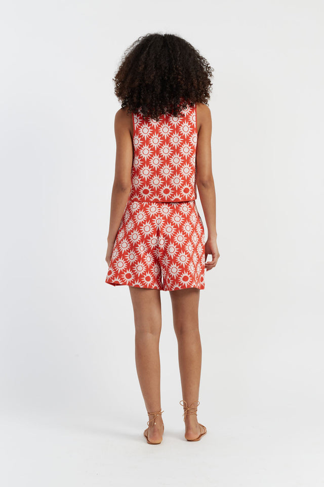 Chinti And Parker Terracotta Laura Whitmore Sunflower Waistcoat