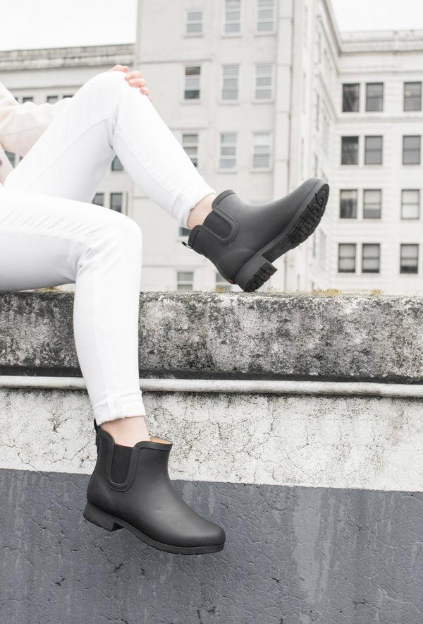 Chooka DELRIDGE CHELSEA RAIN BOOT - BLACK