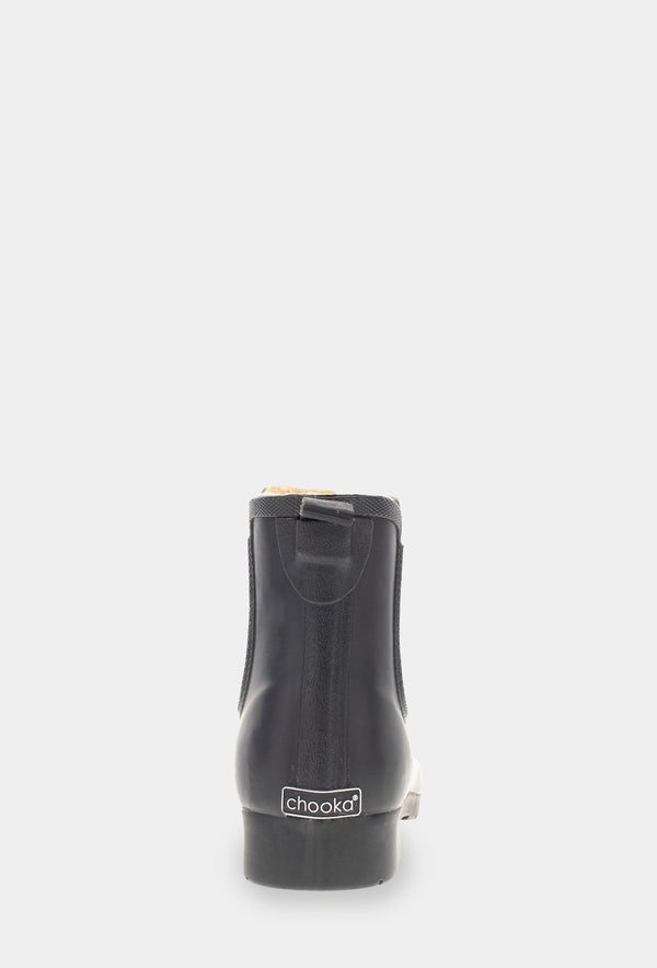 Chooka EASTLAKE CHELSEA PLUSH RAIN BOOT - BLACK