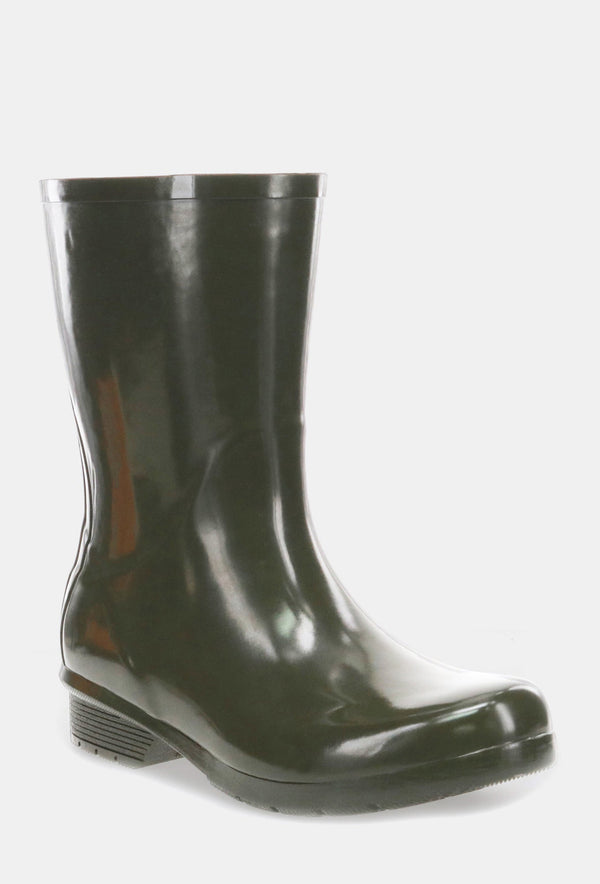 Chooka GLOSS MID RAIN BOOT - OLIVE