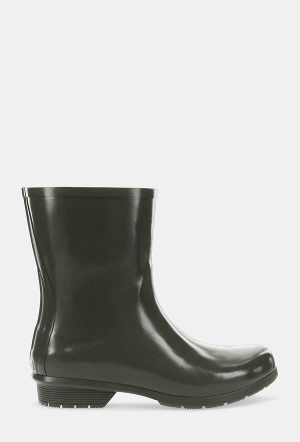 chooka GLOSS MID RAIN BOOT - OLIVE