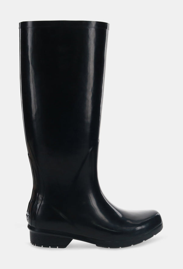 chooka GLOSS TALL RAIN BOOT - BLACK