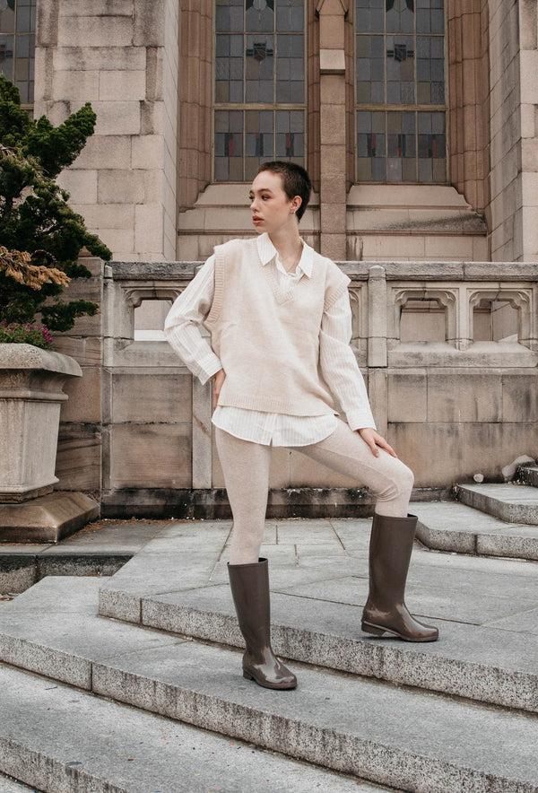 Chooka GLOSS TALL RAIN BOOT - DARK TAUPE