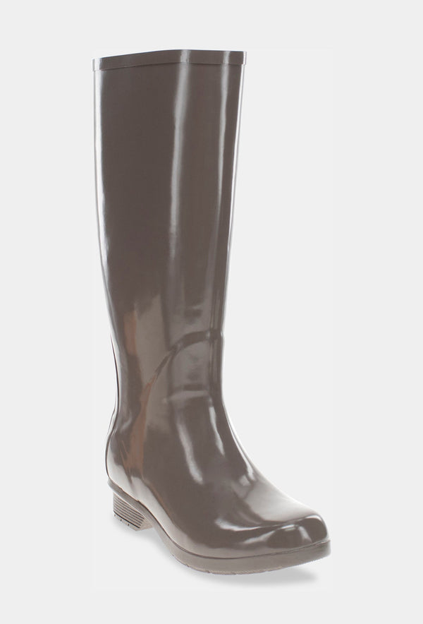 Chooka GLOSS TALL RAIN BOOT - DARK TAUPE