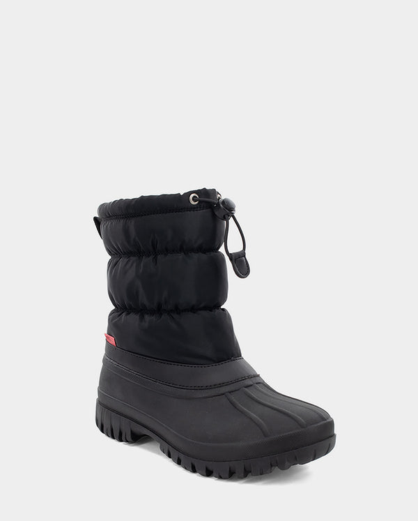 Chooka NYLON PUFFER MID COLD WEATHER BOOT - BLACK