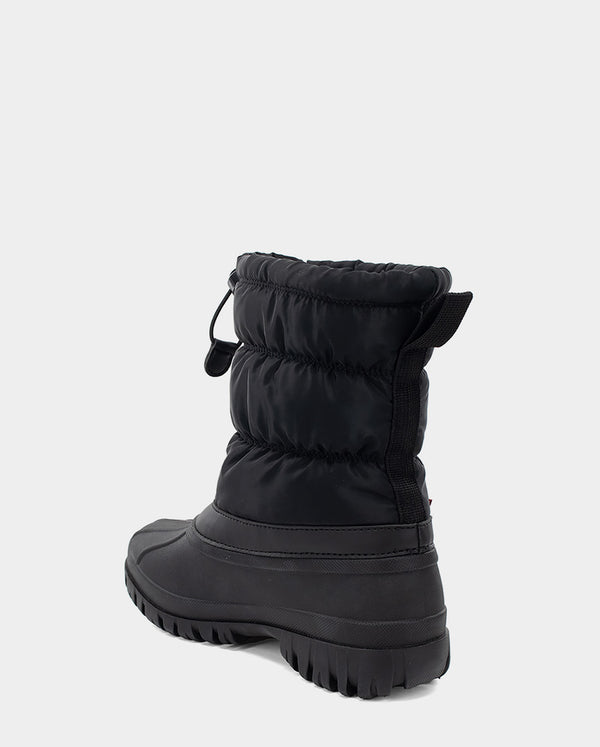 Chooka NYLON PUFFER MID COLD WEATHER BOOT - BLACK