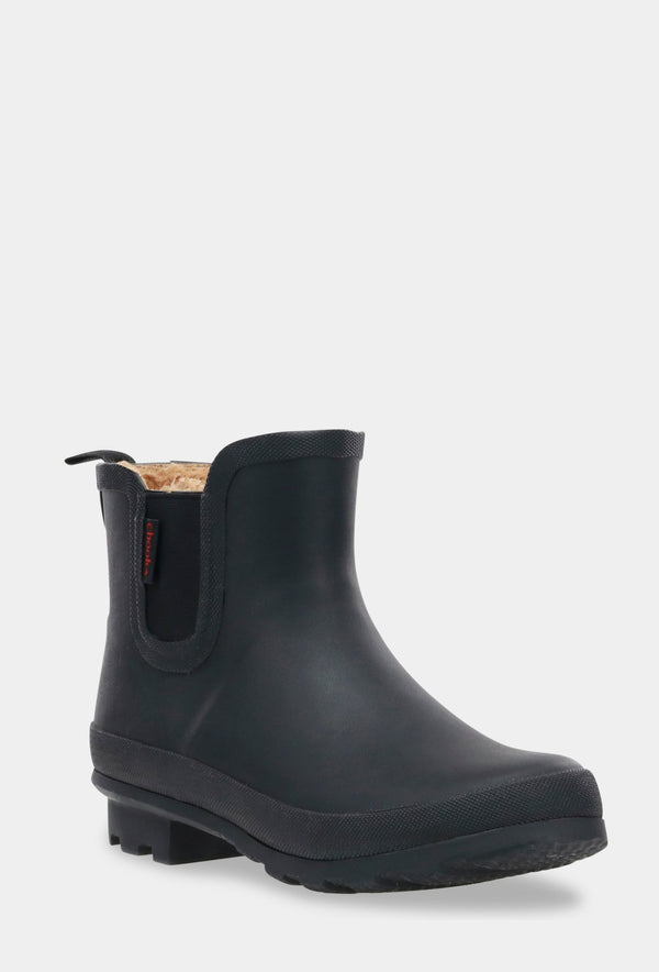 Chooka PLUSH CHELSEA RAIN BOOT- BLACK