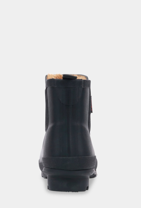 Chooka PLUSH CHELSEA RAIN BOOT- BLACK