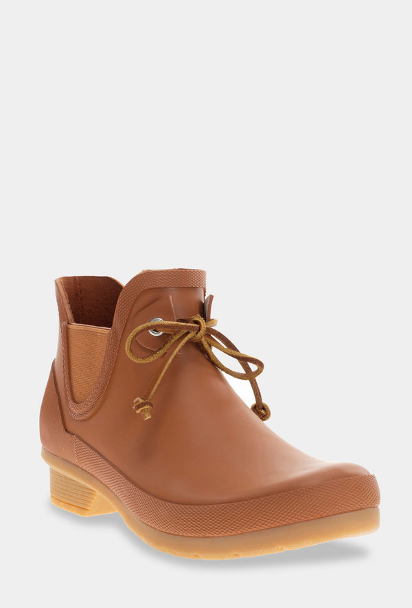 Chooka TIE CHELSEA RAIN BOOT - COGNAC