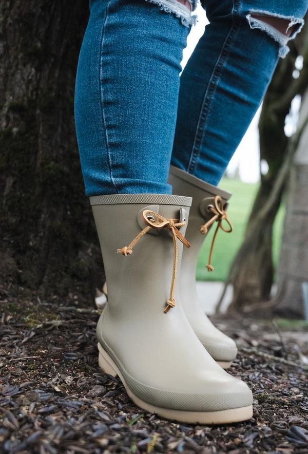 Chooka TIE MID RAIN BOOT - MOSS
