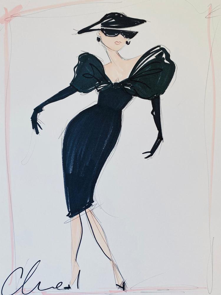 christian siriano "Ashley Graham" - Sketch Print