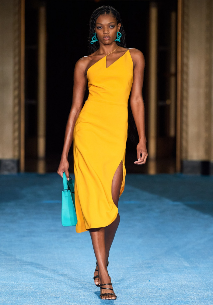 christian siriano Asymmetrical Apricot Dress
