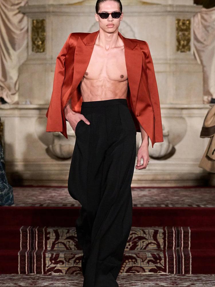 christian siriano Boxy Blazer in Lava