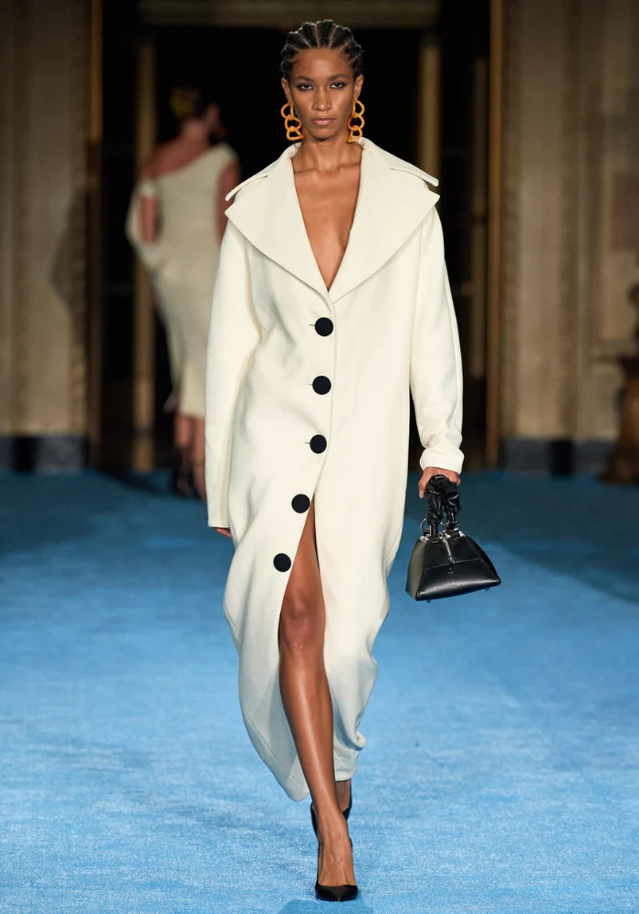 christian siriano Button Detail Coat Dress