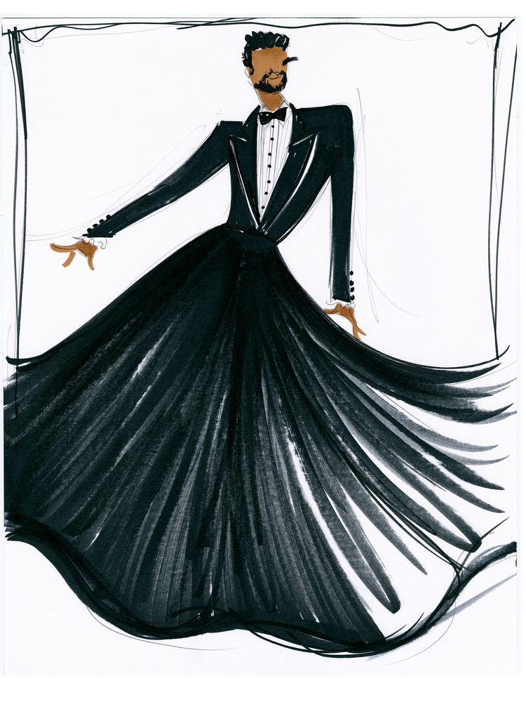 christian siriano Celebrity Signed Sketch Set