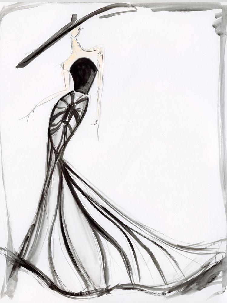 christian siriano "Coco Deco" - Sketch Print