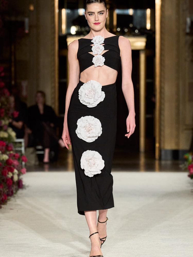 christian siriano Cut Out Rose Dress