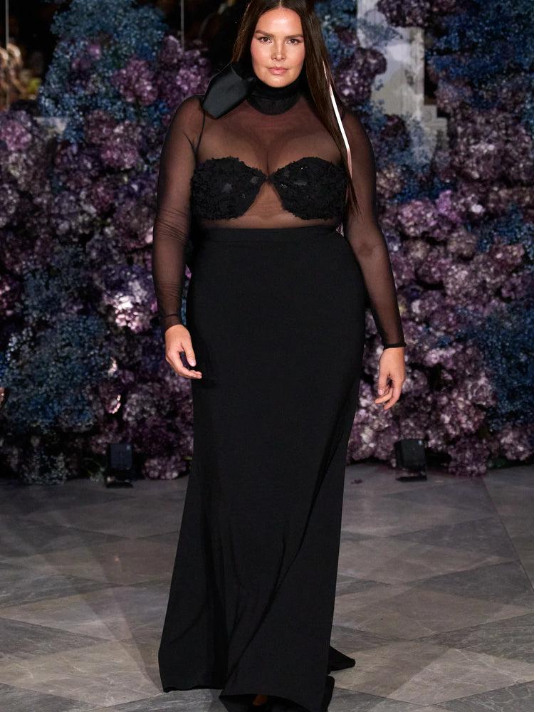 christian siriano Floral Bra Top