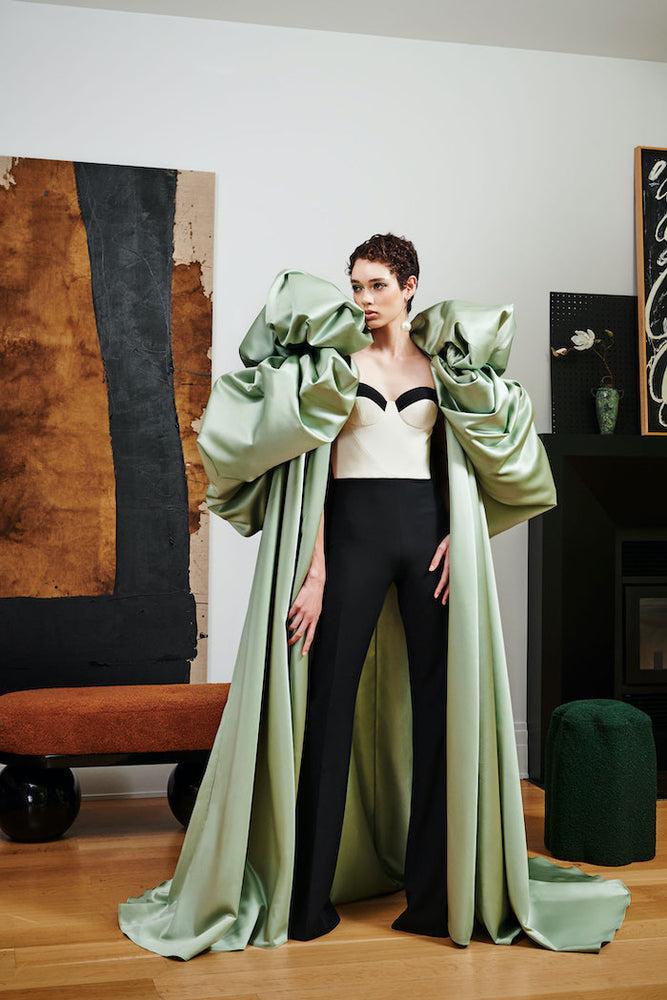 christian siriano Jade Structured Bubble Cape