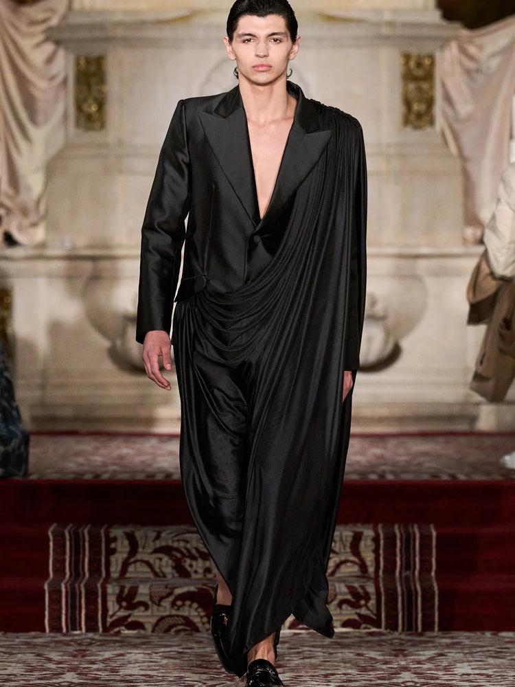 christian siriano Jersey Draped Blazer