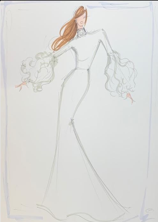 christian siriano "JLo" - Sketch Print