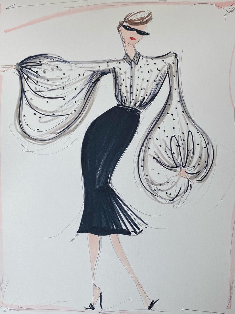 christian siriano “Lady Gaga" - Sketch Print