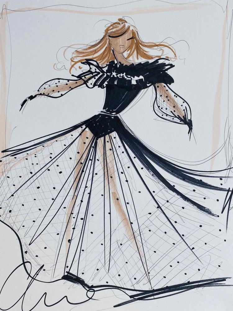 christian siriano "Mariah Carey" - Sketch Print