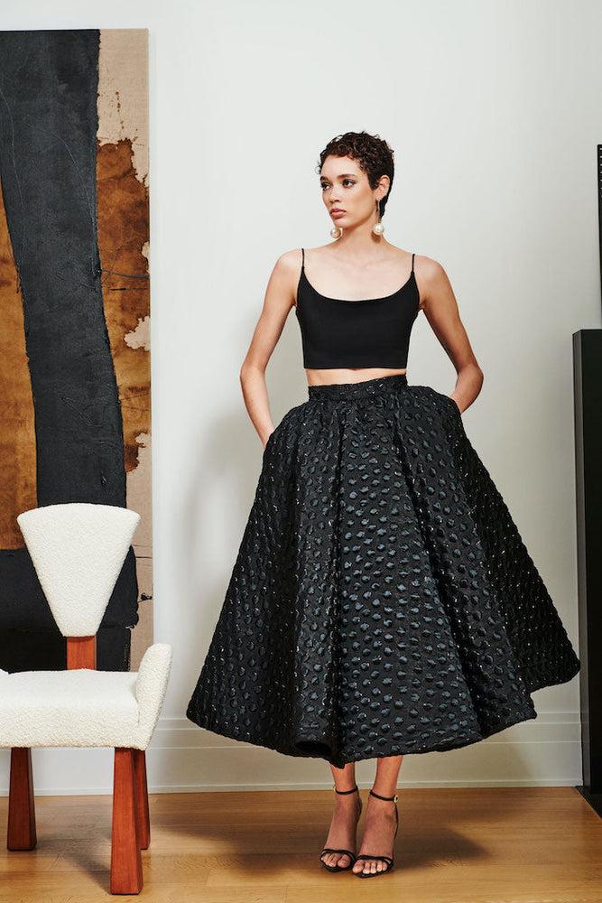 christian siriano Metallic Polka Dot Circle Skirt