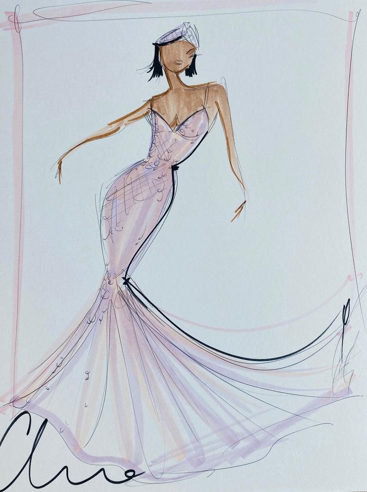 christian siriano "Niecy Nash" - Sketch Print
