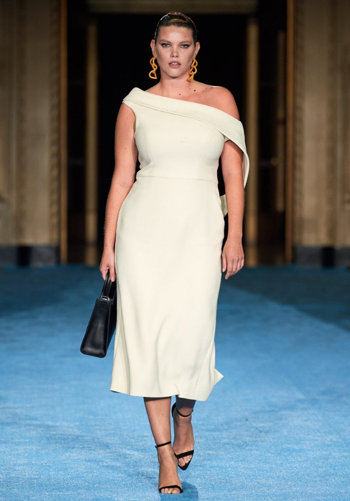 christian siriano Off the Shoulder Drape Dress