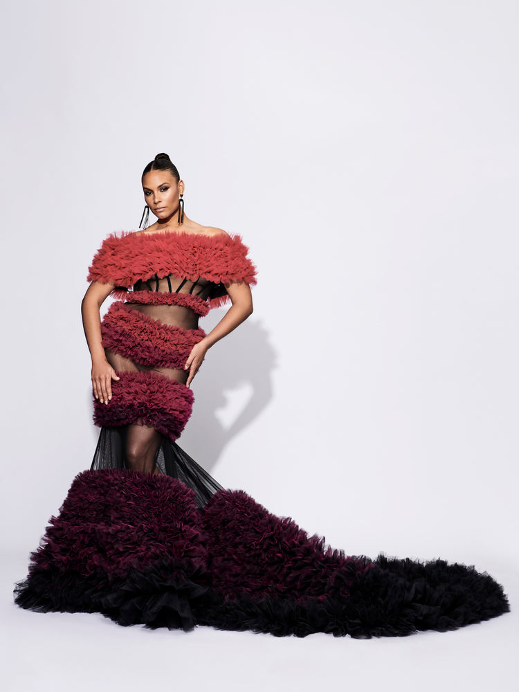 christian siriano Ombré Tulle Gown