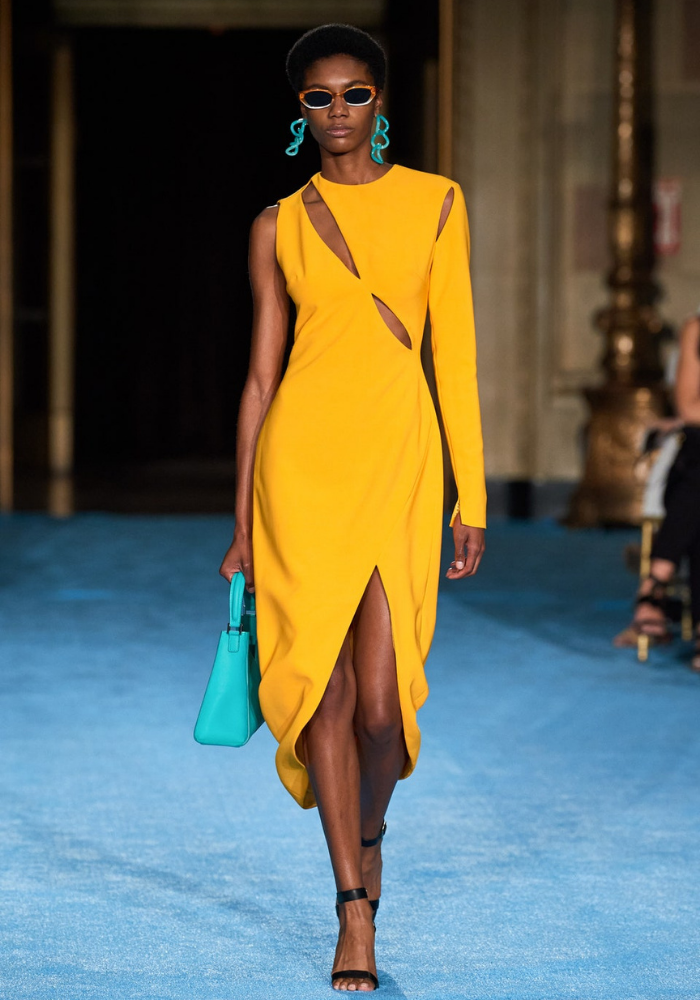 christian siriano One Sleeve Cut Out Dress