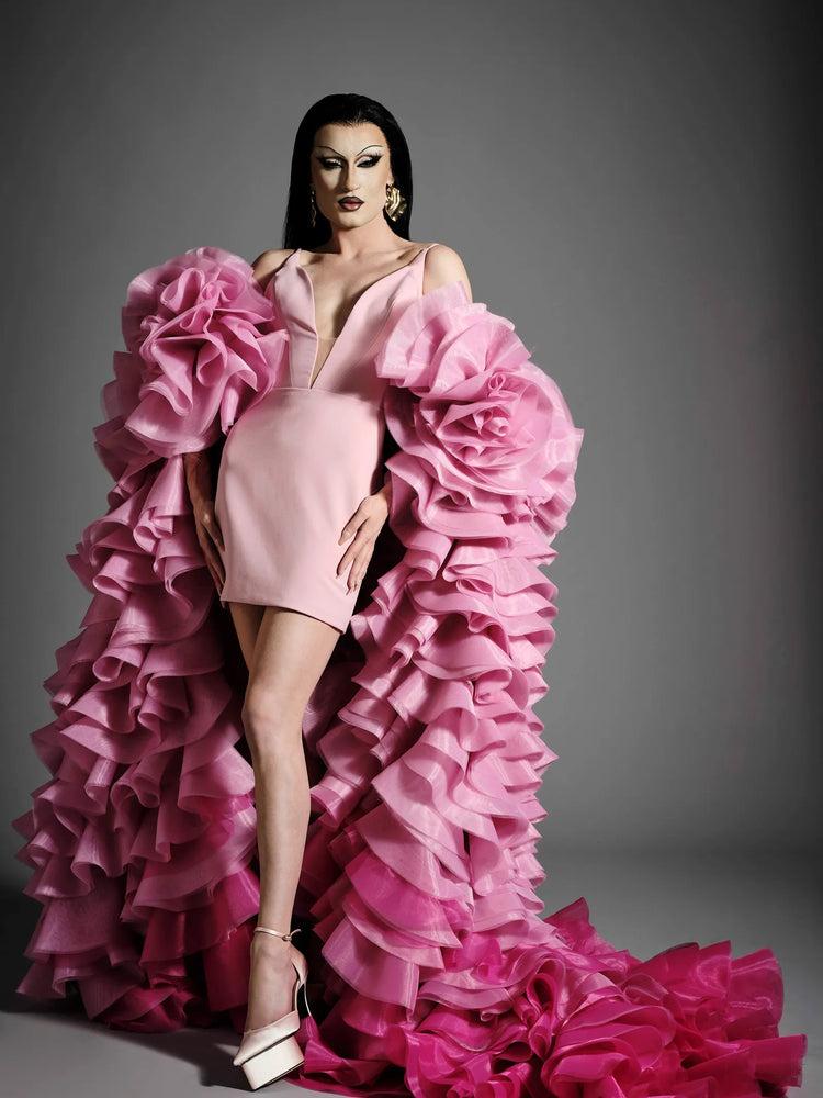 christian siriano Pink Sleeveless Mini Dress