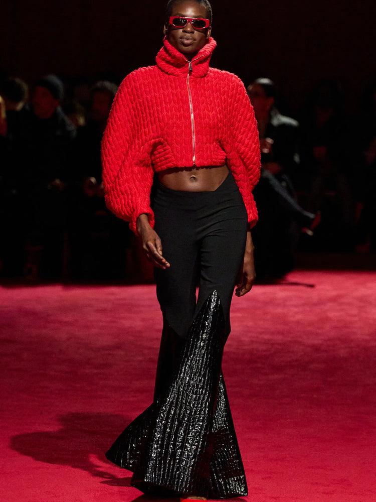 christian siriano Red Crop Jacket