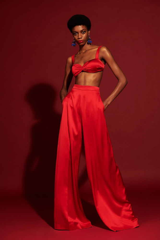christian siriano Satin Bra Top