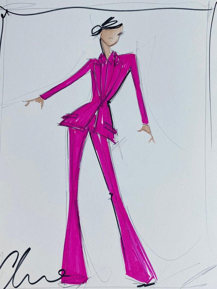 christian siriano "Zendaya" - Sketch Print
