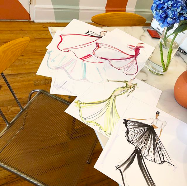 christian siriano Custom Christian Siriano Original Sketch