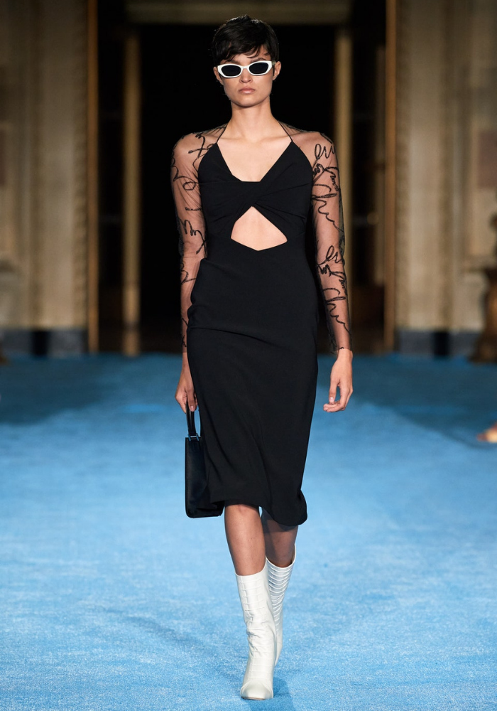 christian siriano Siriano Signature Sleeve Cut Out Dress