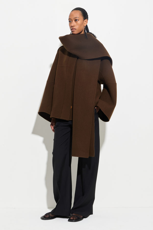 christian Wijnants Aliso Straight Scarf Chestnut