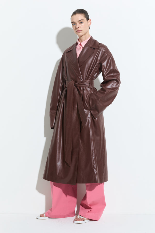 Christian Wijnants Cumina Coat Dark Rust