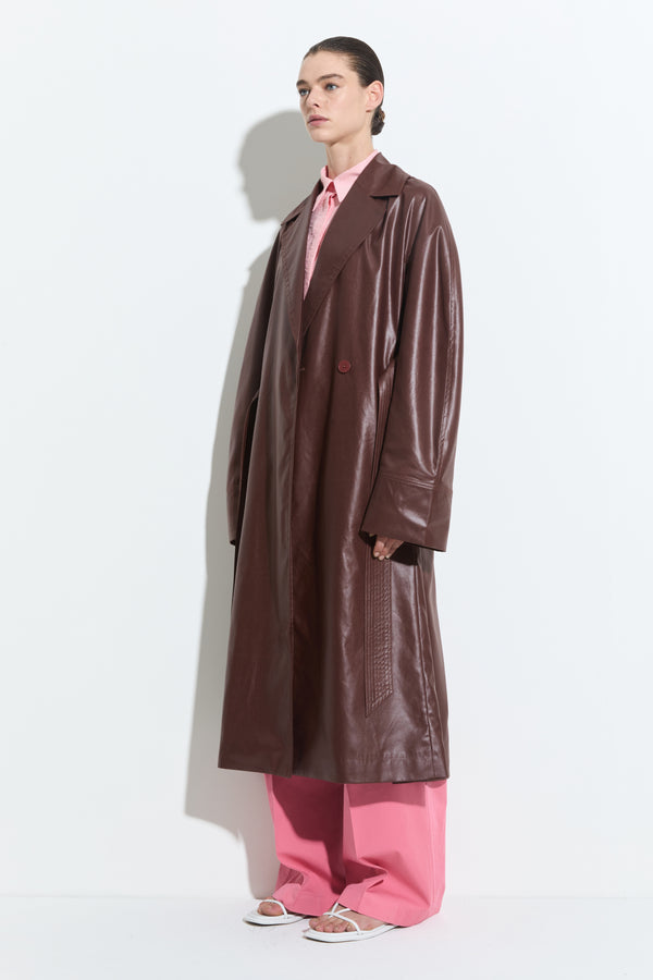 Christian Wijnants Cumina Coat Dark Rust
