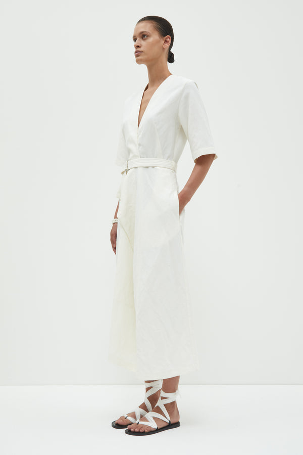 Christian Wijnants Daeva V-Neck Dress Off White