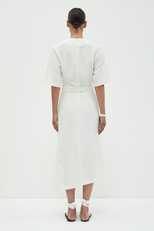 Christian Wijnants Daeva V-Neck Dress Off White