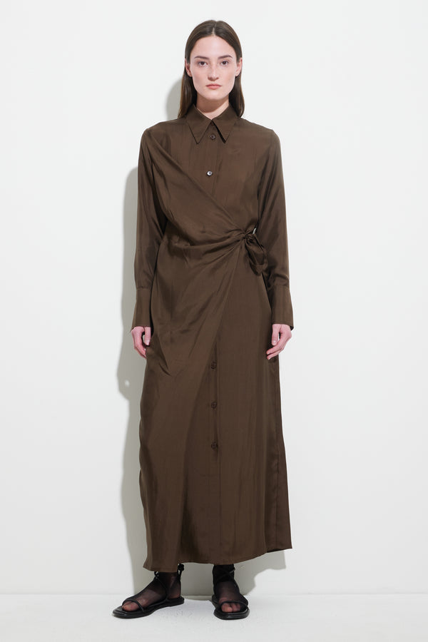 christian wijnants Daya Shirt Dress Chestnut